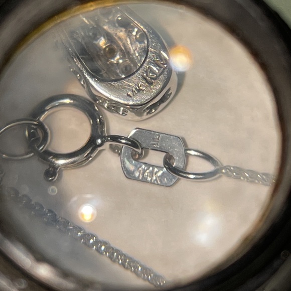 Solid 14K White Gold Natural Diamond Colors Religious Cross Pendant Necklace - Picture 14 of 17